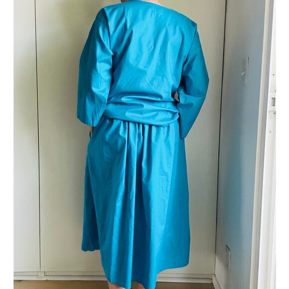 Vintage 90s Womens Cotton Skirt + Top Set Ethnic boho Vacation Size M/L Fit - Picture 7 of 10